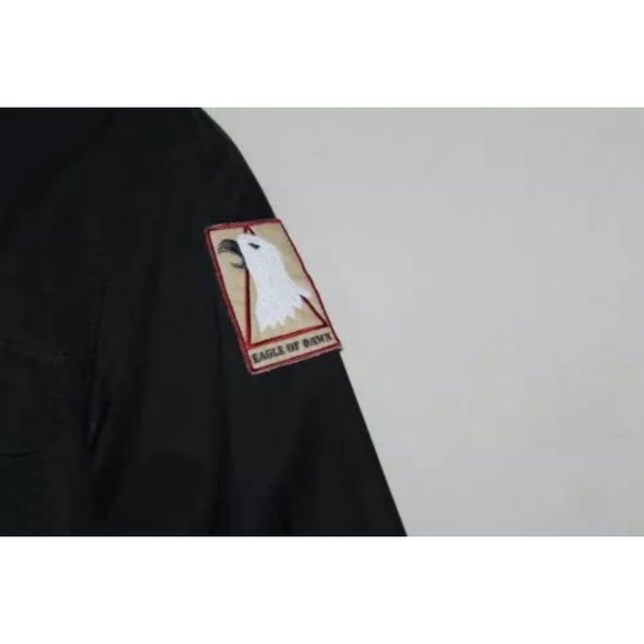 APC MEN’S BLACK RUE MADAME PARIS MILITARY SHIRT SM - Picture 8 of 9